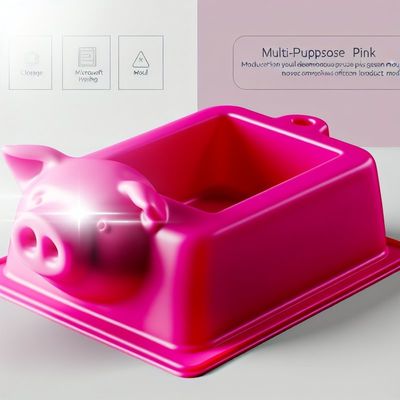 Dễ dàng làm sạch khuôn lợn màu hồng cho màu hồng đa dụng